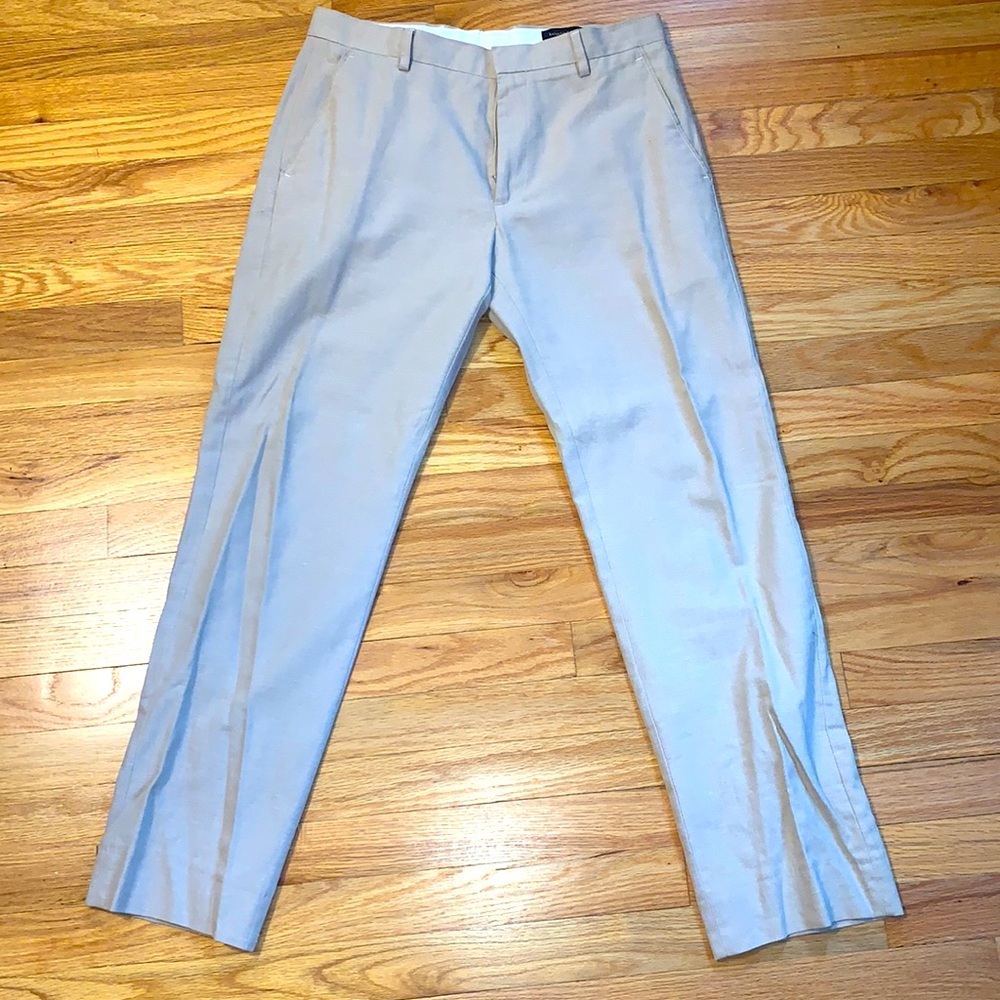 Banana republic beige tailored fit straight leg pant 32x32